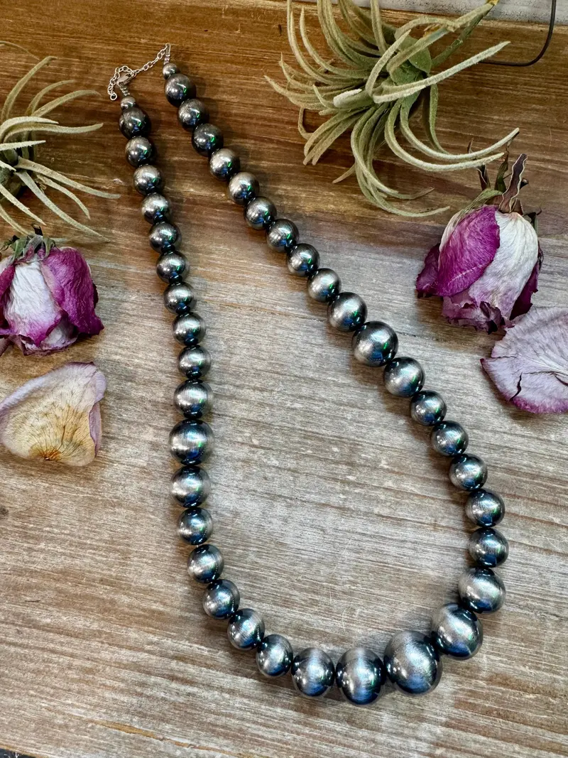 Large Sterling Silver Pearl Necklace – 8Mm To 20Mm Graduated 1