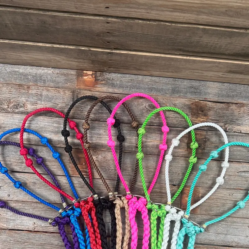 Lariat  Hackamore And Double Reins - Assorted Colors 1