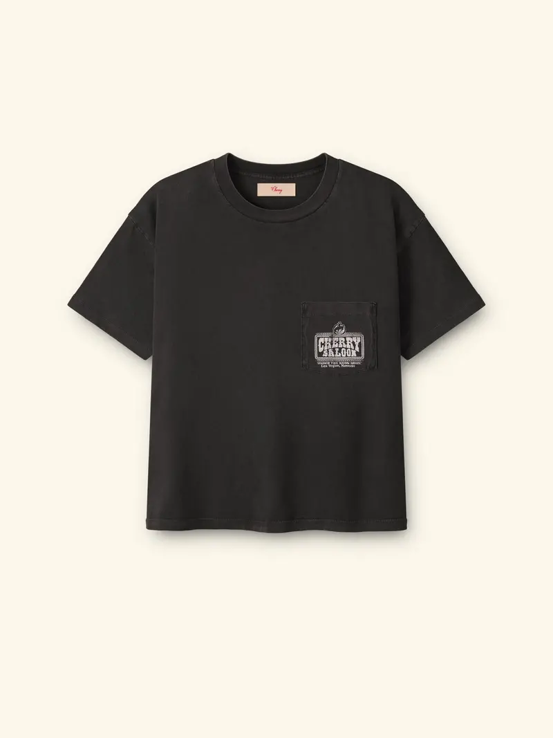 Las Vegas Boxy Pocket T-Shirt (Vintage Black) 1