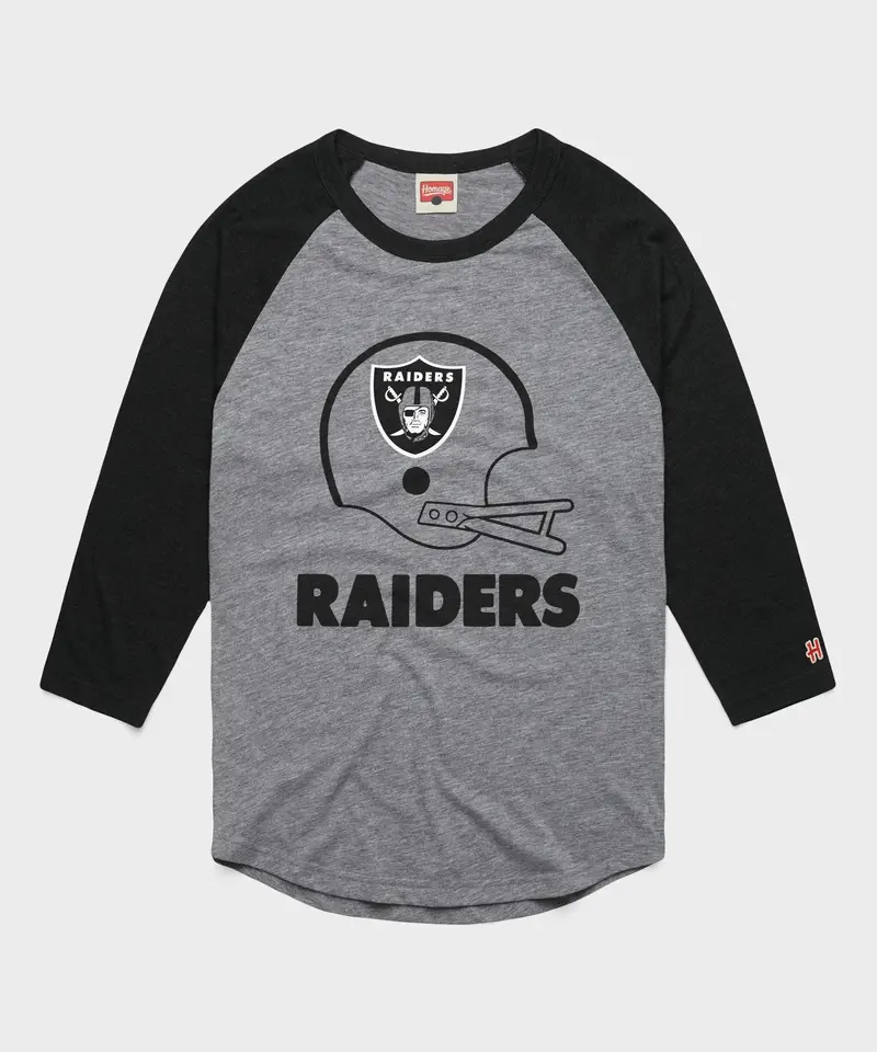 Las Vegas Raiders Big Helmet Raglan 1