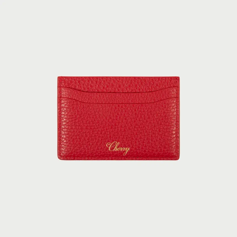 Leather Card Holder (Red) 1