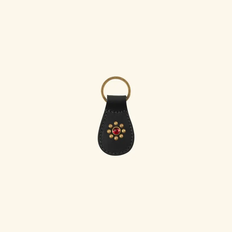 Leather Studded Keychain 1