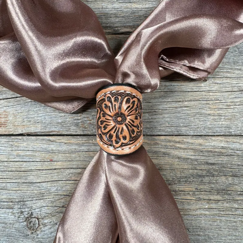 Light Oil Floral Leather Wild Rag Slide #Ls251 1