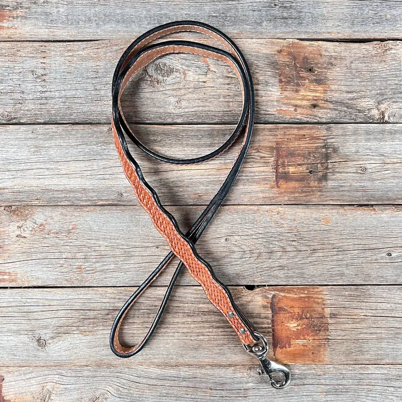 Light Oil Genuine Leather Leash 4' X 1" Wide 1
