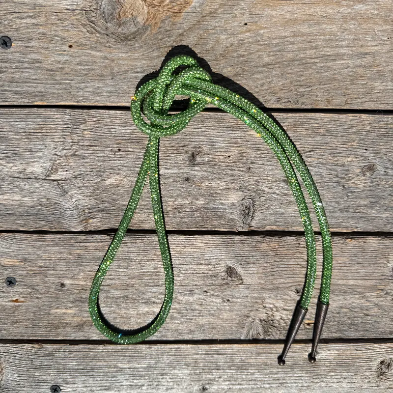 Lime Rhinestone Western Bolo Tie #Bt102 1