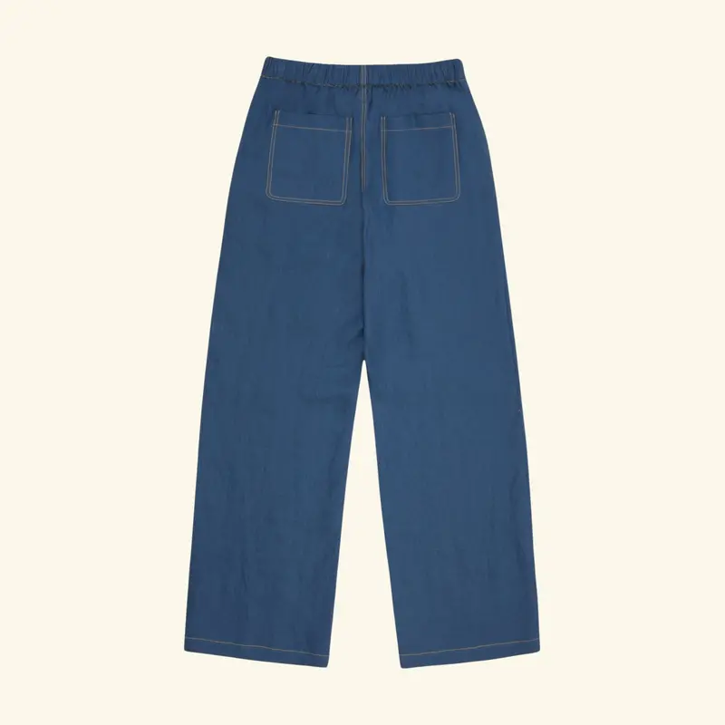 Linen Beach Pant (Faded Blue) 3