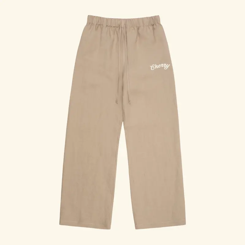Linen Beach Pants (Beige) 1