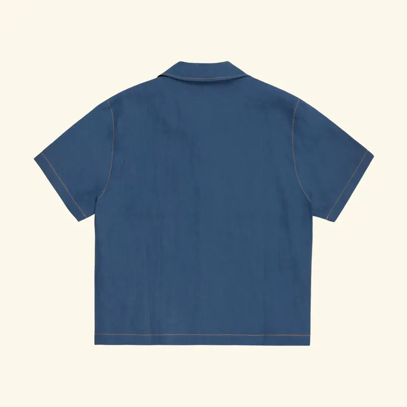 Linen Vacation Shirt (Faded Blue) 2