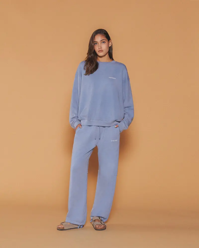 Logo Parachute Sweatpants (Pacific Blue) 2