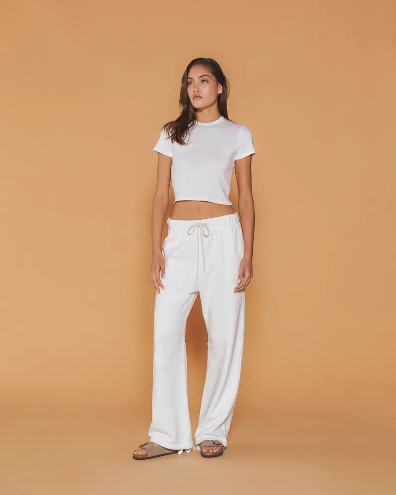 Logo Parachute Sweatpants (White) 2