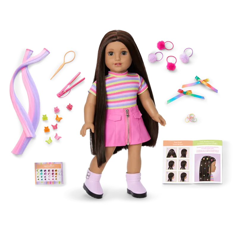 Long Hair Looks™ By Truly Me™ 18-Inch Doll #134 & Hair Accessories 1