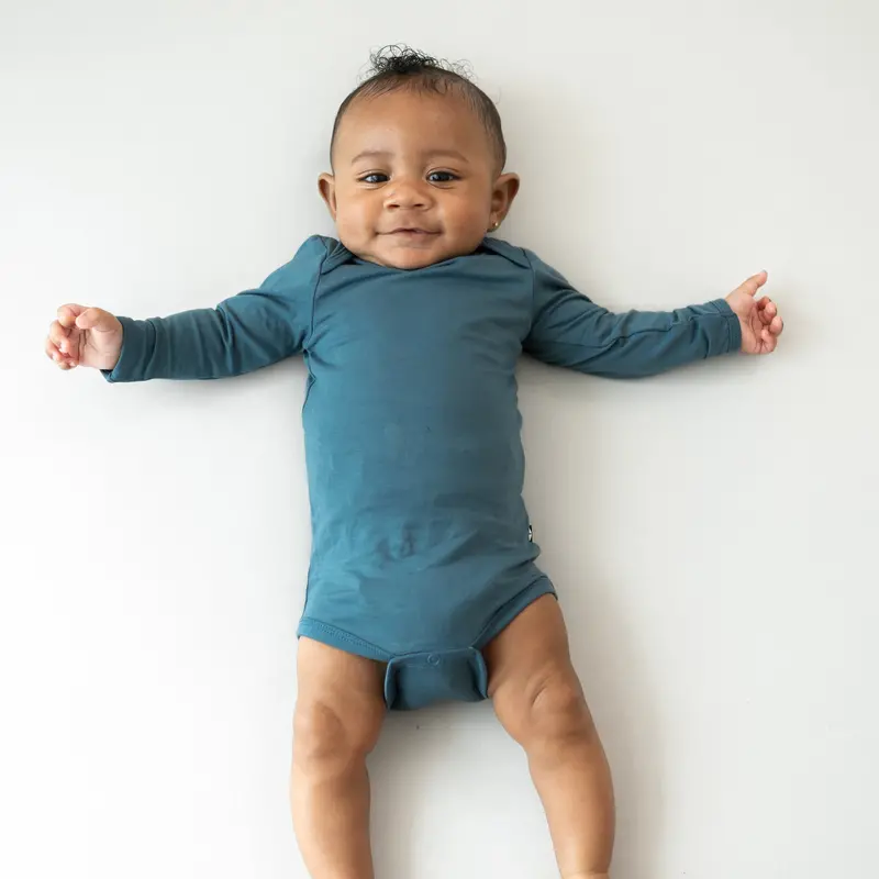 Long Sleeve Bodysuit In Atlantic 1