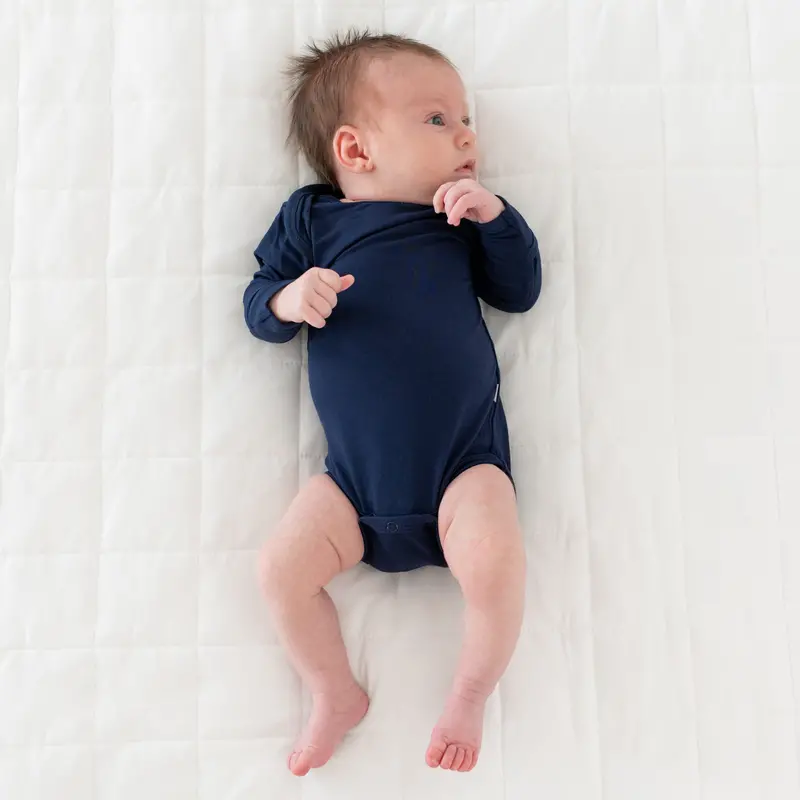 Long Sleeve Bodysuit In Navy 1