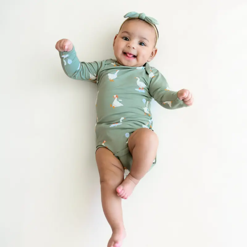 Long Sleeve Bodysuit In Silly Goose 1
