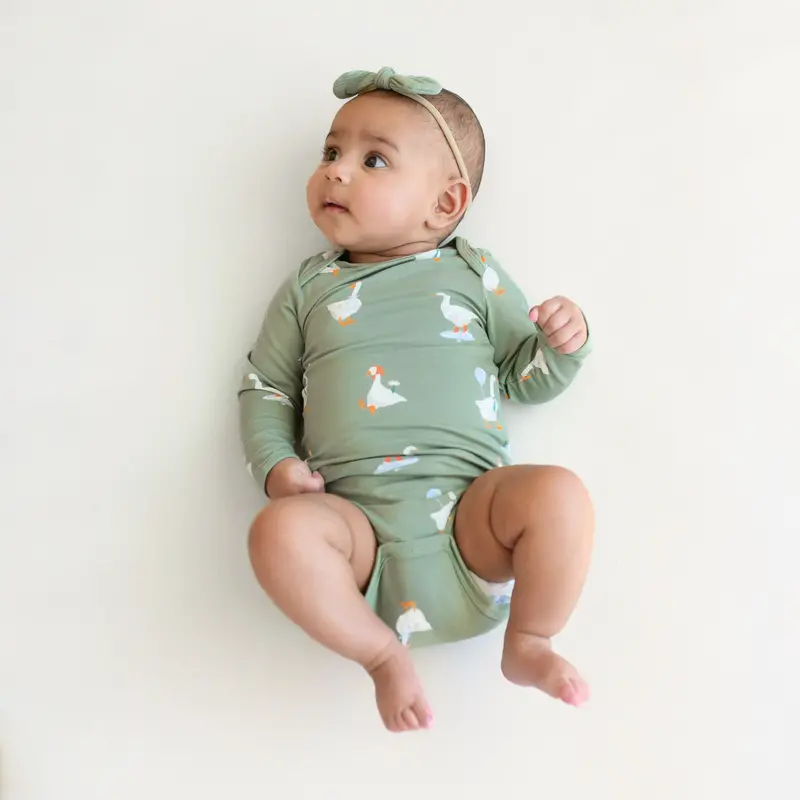 Long Sleeve Bodysuit In Silly Goose 3