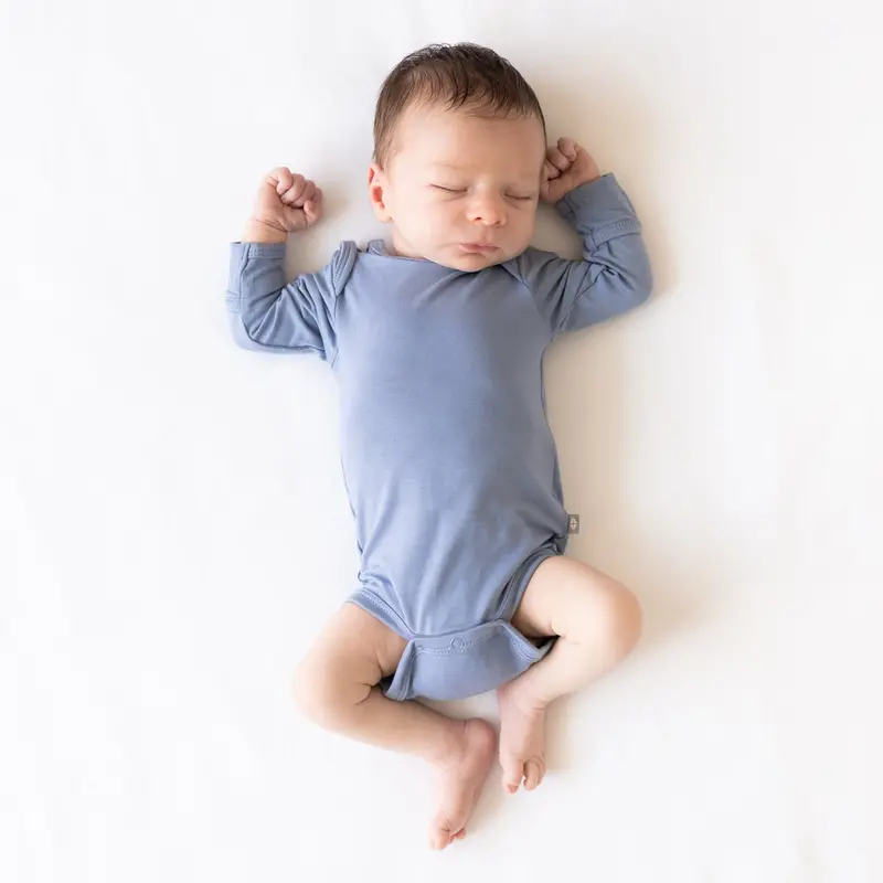 Long Sleeve Bodysuit In Slate 1