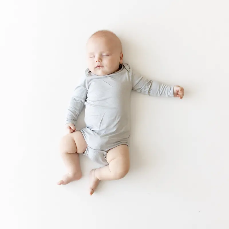 Long Sleeve Bodysuit In Storm 1