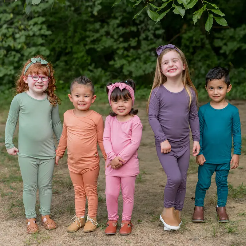 Long Sleeve Pajamas In Apple Blossom 3