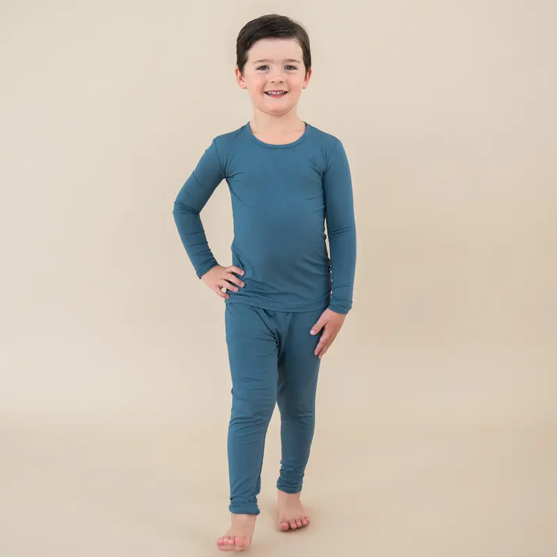Long Sleeve Pajamas In Atlantic 1