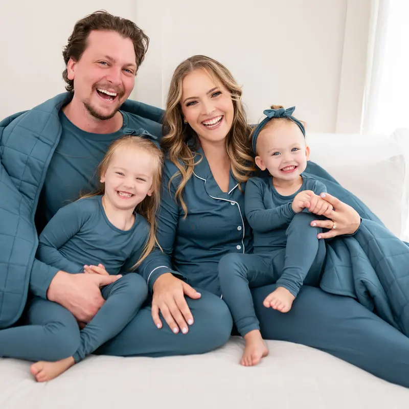 Long Sleeve Pajamas In Atlantic 3