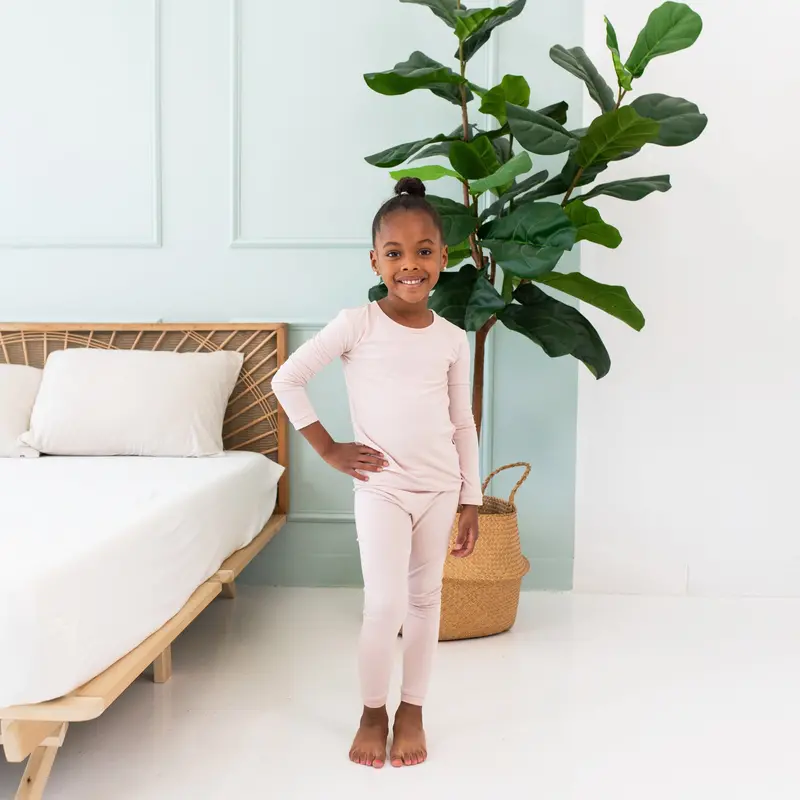 Long Sleeve Pajamas In Blush 1