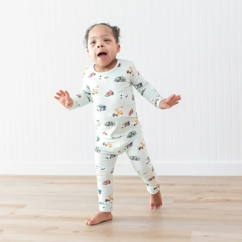Long Sleeve Pajamas In City Vehicles 1