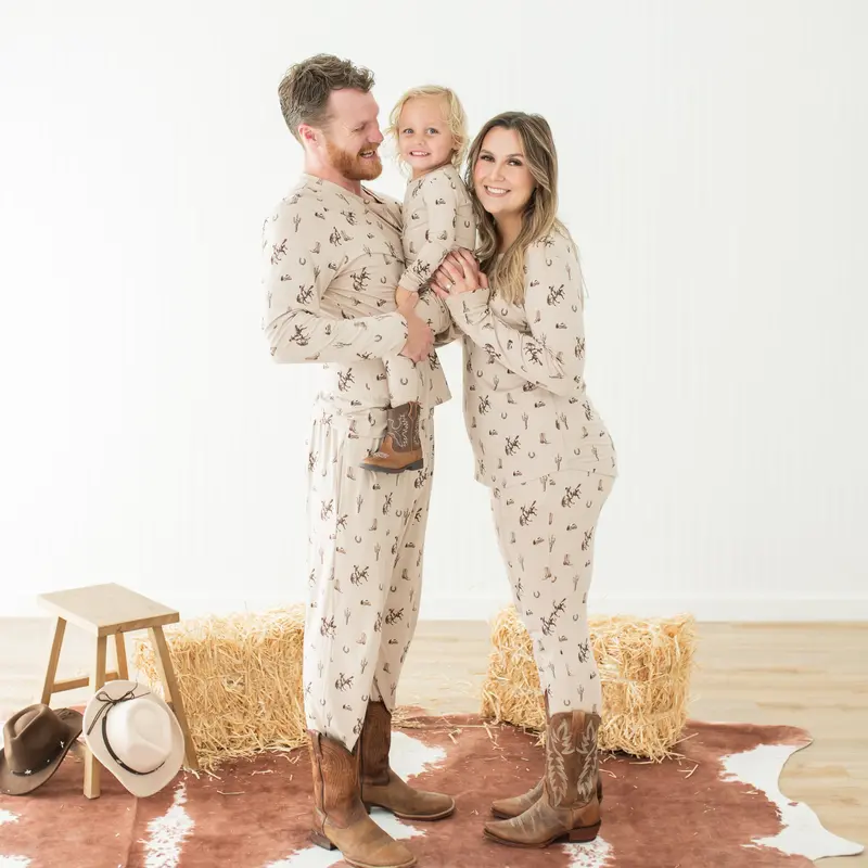 Long Sleeve Pajamas In Classic Cowboy 3