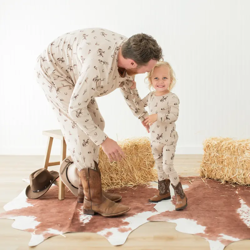 Long Sleeve Pajamas In Classic Cowboy 5