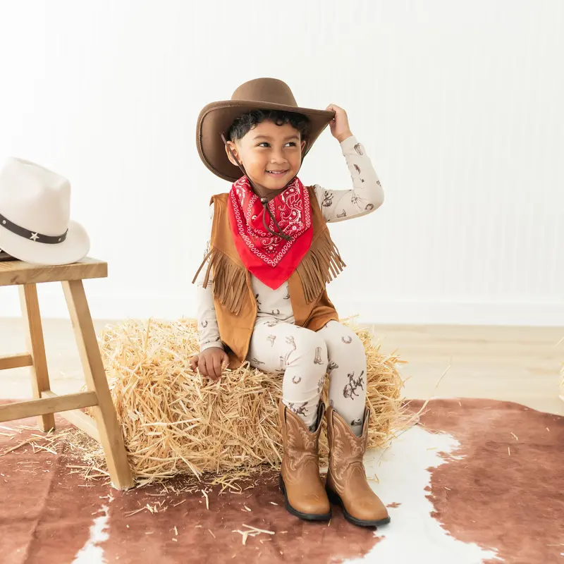 Long Sleeve Pajamas In Classic Cowboy 6