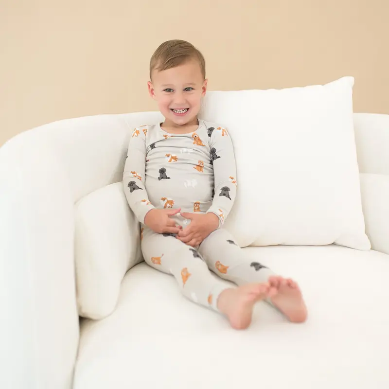 Long Sleeve Pajamas In Fluffy Dog 1