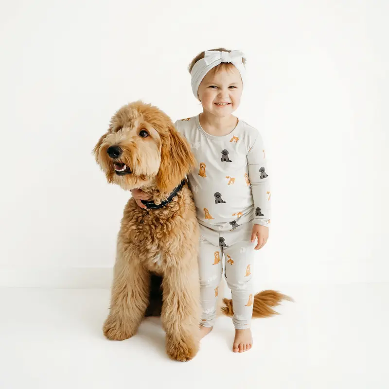 Long Sleeve Pajamas In Fluffy Dog 6