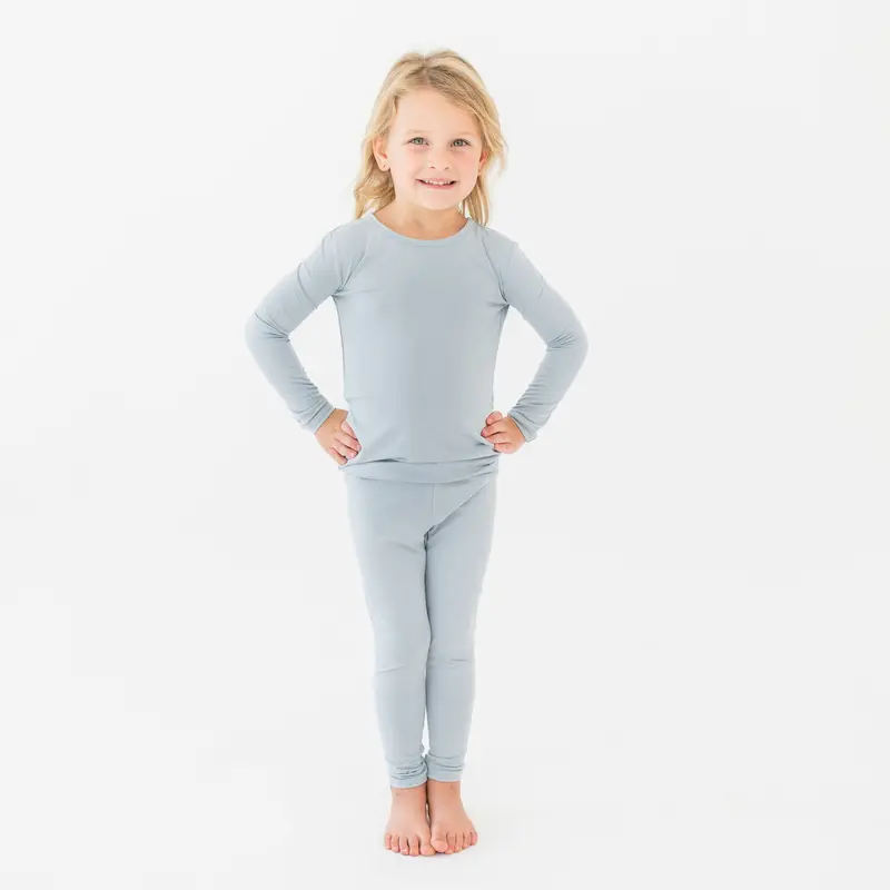 Long Sleeve Pajamas In Fog 1