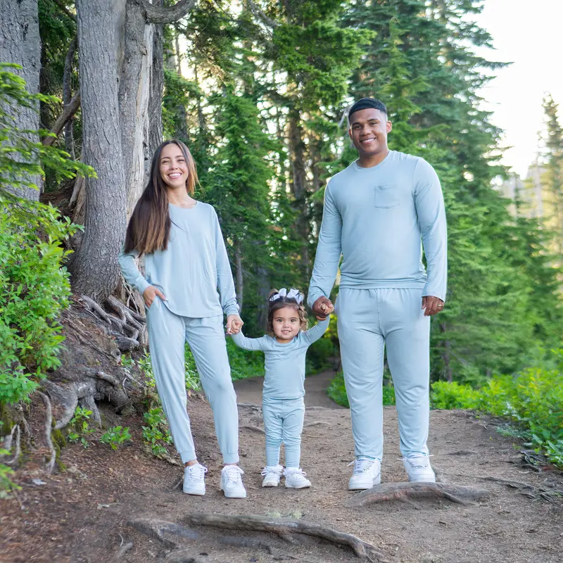 Long Sleeve Pajamas In Fog 3