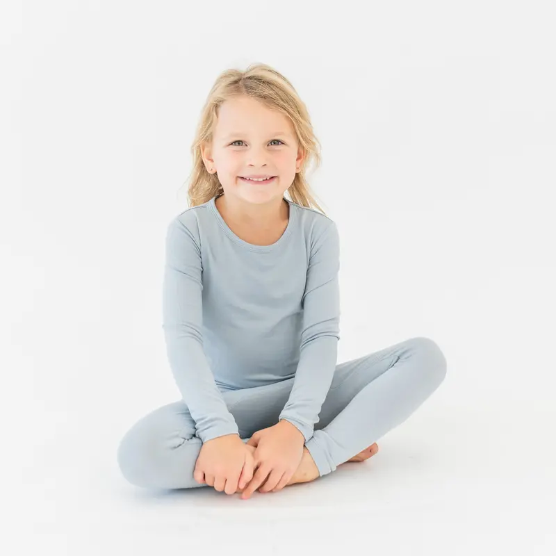 Long Sleeve Pajamas In Fog 4