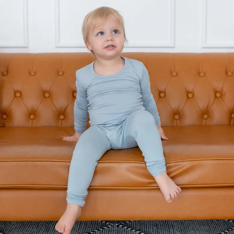 Long Sleeve Pajamas In Fog 5