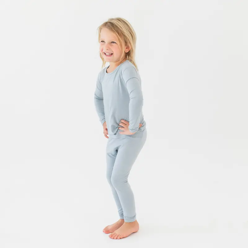Long Sleeve Pajamas In Fog 6