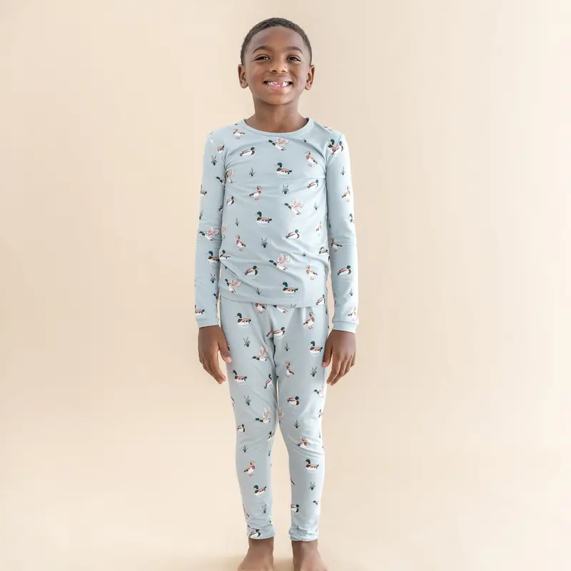 Long Sleeve Pajamas In Mallard Duck 1