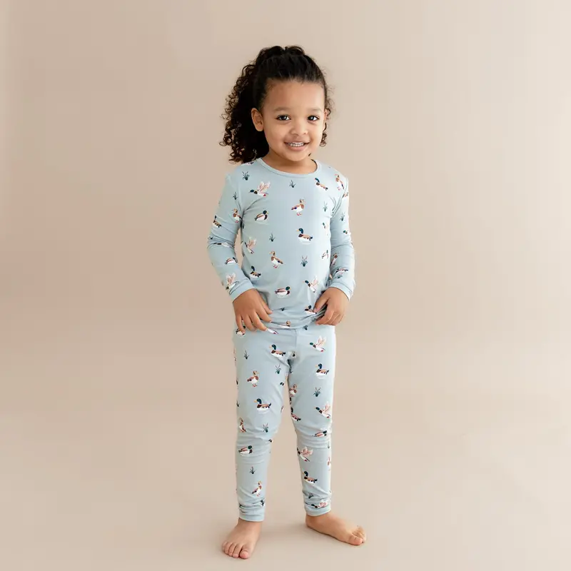 Long Sleeve Pajamas In Mallard Duck 4