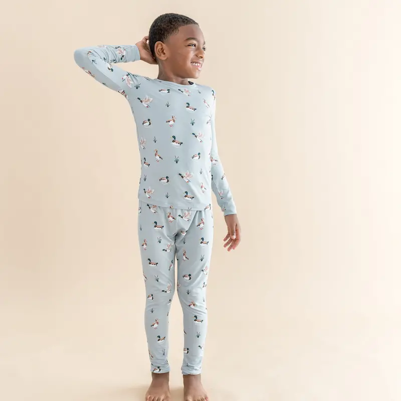 Long Sleeve Pajamas In Mallard Duck 6