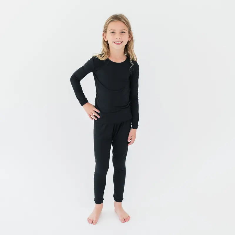 Long Sleeve Pajamas In Midnight 1