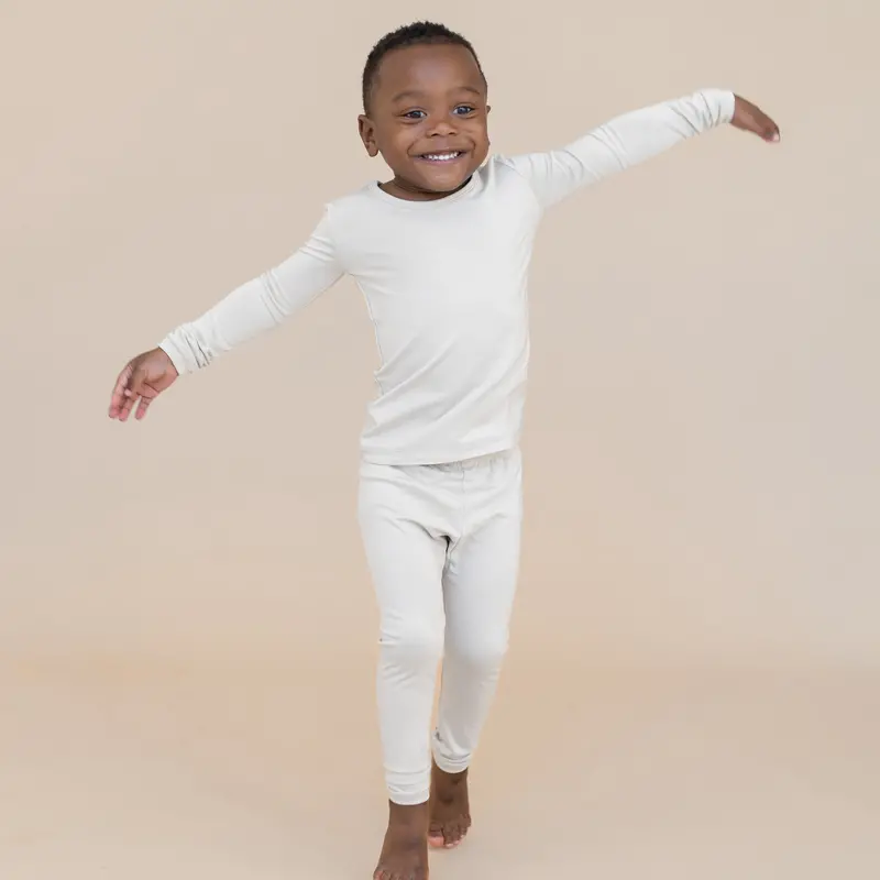 Long Sleeve Pajamas In Oat 1