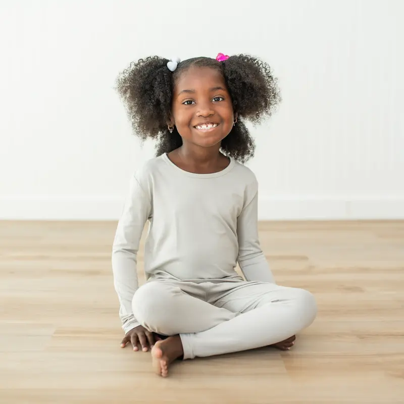 Long Sleeve Pajamas In Oat 5