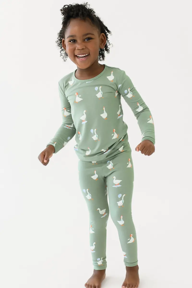 Long Sleeve Pajamas In Silly Goose 1
