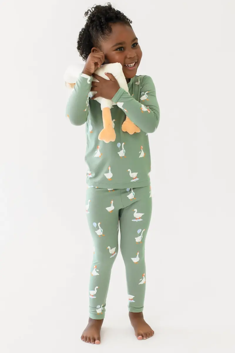 Long Sleeve Pajamas In Silly Goose 5