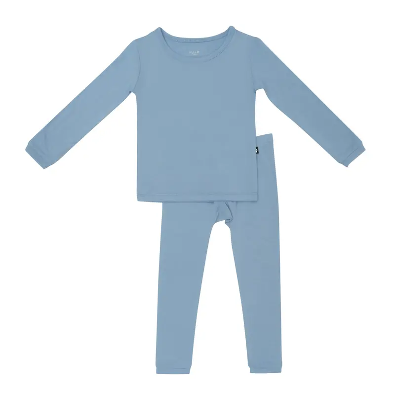 Long Sleeve Pajamas In Slate 2