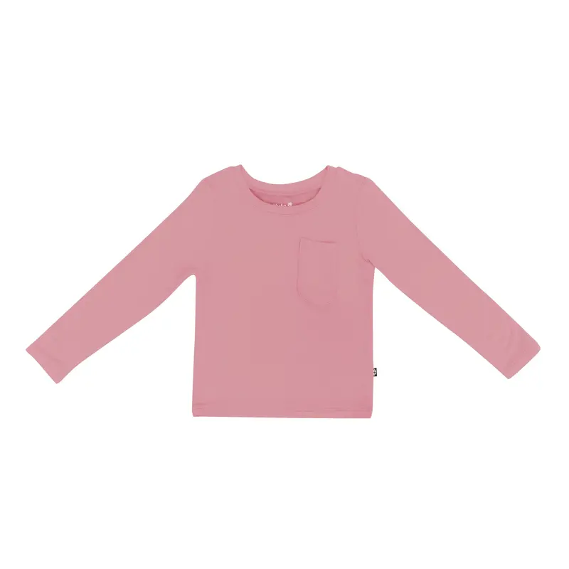 Long Sleeve Toddler Crew Neck Tee In Apple Blossom 1