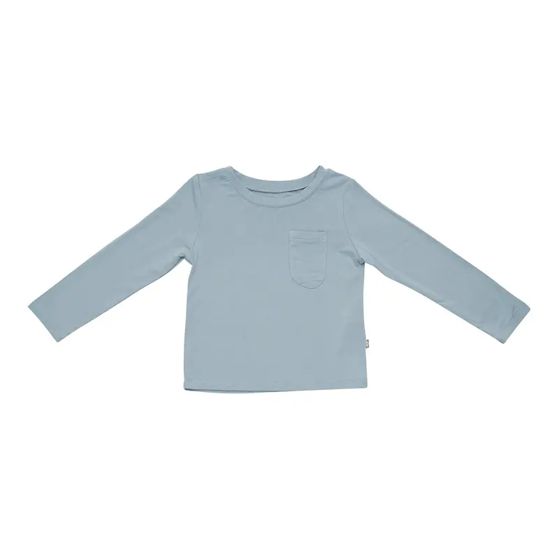 Long Sleeve Toddler Crew Neck Tee In Fog 1