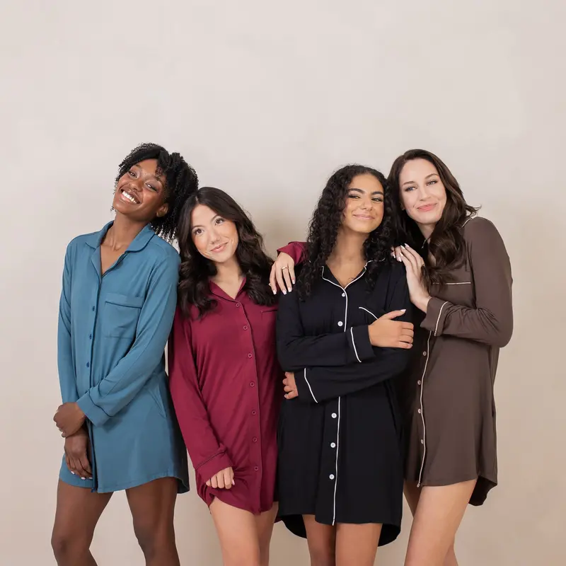 Long Sleeve Women’S Nightshirt In Espresso 3