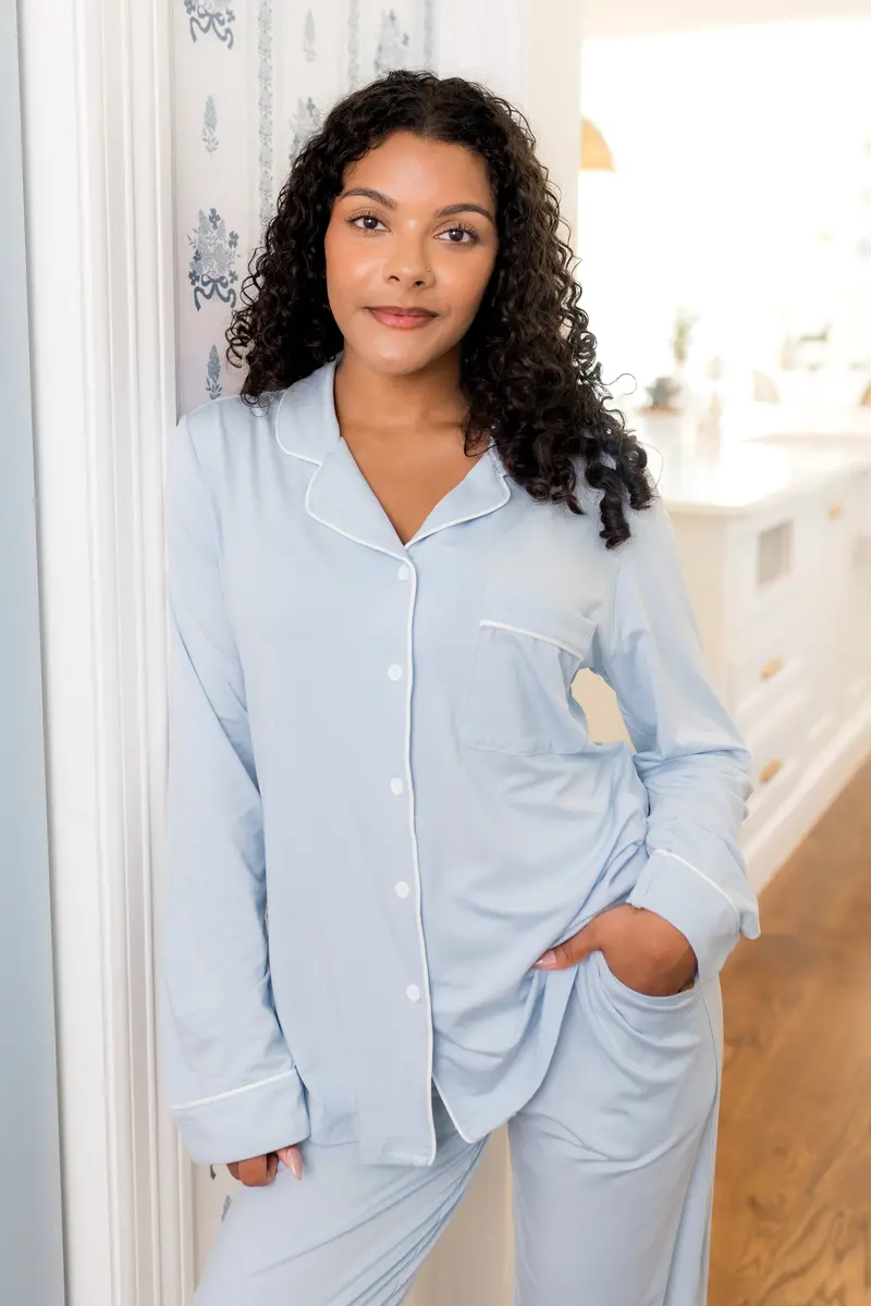 Long-Sleeved Women's Pajama Set In Breeze 1