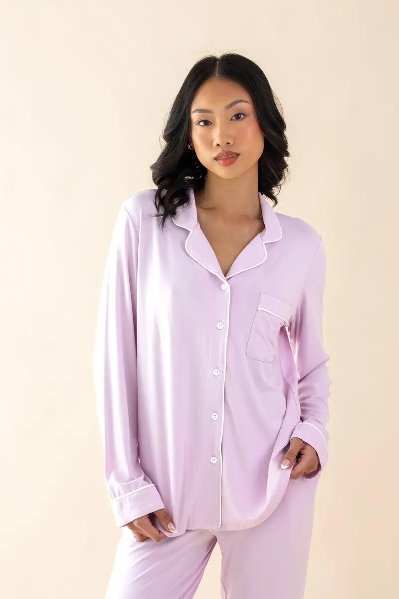 Long-Sleeved Women's Pajama Set In Thistle 1